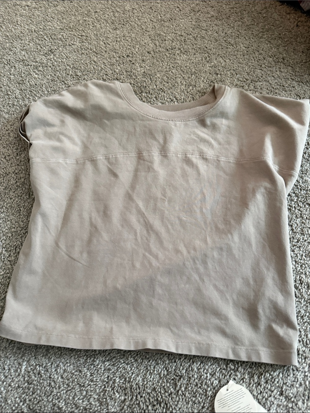 Women’s Short Sleeve Tee in Light Beige - Casual Crewneck